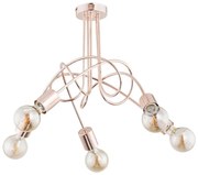 Felületre szerelhető csillár  TANGO 5xE27/15W/230V réz