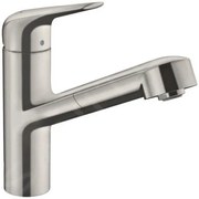 Hansgrohe Focus M42, mosogató csaptelep M4214-H150 kihúzható spray-vel, sBOX, rozsdamentes megjelenés, HAN-71829800