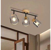 Brilagi - HYGGE spotlámpa 3xE14/15W/230V kaucsukfa/füstszínű