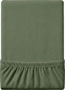 Jersey lepedő EXCLUSIVE sötétzöld 90x200 cm, 100% pamut