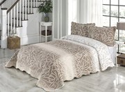 Pamut ágytakaró Fatima barna TiaHome - 140x220cm + 1ks 50x70cm