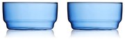 Kék üveg tálka szett 2 db-os 500 ml Torino – Lyngby Glas