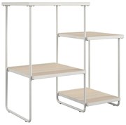 Fehér-natúr színű konzolasztal kőrisfa dekoros asztallappal 35x67 cm Dante – Støraa