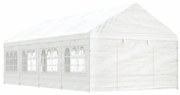 fehér polietilén pavilon tetővel 8,92 x 4,08 x 3,22 m