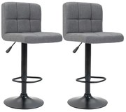 Szövet borítású bárszék 2 db, több színben-világos szürke