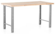 Állítható magasságú műhelyasztal Basic, 150 x 80 cm, szürke - ral 7038