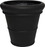 Pottery Pots Bucket Low Classic virágcserép, fekete, több méretben - PotteryPots méret: S - ø 41 cm | m. 38 cm
