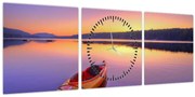 Kép - Kajak a tavon (órával) (90x30 cm)