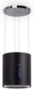 Klarstein Barett, sziget páraelszívó, Ø 35 cm, légkeringetés, 522 m³/ó, LED, aktívszén szűrő, fekete