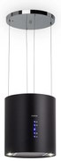 Klarstein Barett, sziget páraelszívó, Ø 35 cm, légkeringetés, 560 m³/ó, LED, aktívszén szűrő, fekete