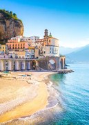 Fotográfia Morning view of Amalfi cityscape, Italy, Aleh Varanishcha