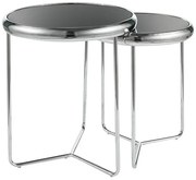 Scarlet II dohányzóasztal szett fekete/króm