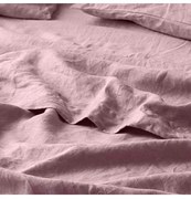 EMI fáradtrózsaszín lenvászon lepedő, Fix lepedő 140x240