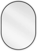 Mexen Loft ovális fürdőszobai tükör 70 x 50 cm, fekete keret - 9851-070-050-000-70