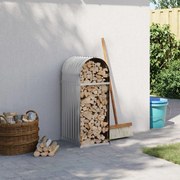 világosszürke horganyzott acél rönktartó 40 x 45 x 100 cm