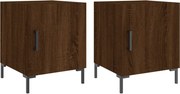 vidaXL 2 db barna tölgyszínű szerelt fa éjjeliszekrény 40 x 40 x 50 cm