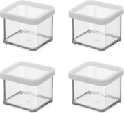 Rotho 4 Db-os Ételtároló Szett Ömlesztett Árukhoz 0,5L Fehér Loft