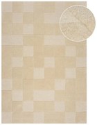 Bézs gyapjú szőnyeg 170x120 cm Checkerboard - Flair Rugs