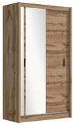 SABRINA gardróbszekrény tükörrel, 150x215 cm, woltan tölgy