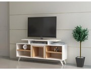 TV szekrény Kutay - White, Teak