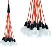 Függő lámpa az irodai nappali asztal fölé piros zsinórok Bundle