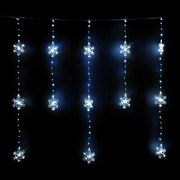 Kültéri fényfüzér Snowflakes, 120x120cm, LED,hideg fehér, időzítő, 8 funkció, elemes, 120 cm