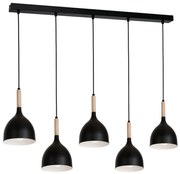 Csillár zsinóron NOAK WOOD 5xE27/60W/230V