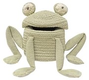 Zöld textil játéktároló kosár ø 15x15 cm Mini Fred the Frog – Lorena Canals