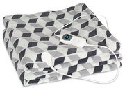 Klarstein Dr. Watson XXL, melegítő takaró, 120 W, 200 x 180 cm, coral fleece, szürke, négyzetek