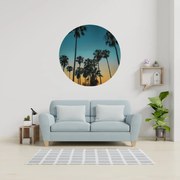 PIPPER. Textil kör alakú falmatrica "Pálmafák 2" Méret: 100cm