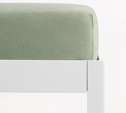 Goldea jersey körgumis lepedő - zsálya színű 90 x 200 cm