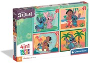 Disney Lilo és Stitch, A csillagkutya Ohana Moments 4 az 1-ben puzzle Clementoni