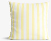 Goldea pamut párnahuzat - sárga csíkos 45 x 45 cm