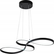 Modern Led Mennyezeti Lámpa 50W fekete fényerőszabályozható távirányító