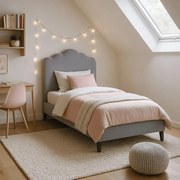 Szürke Bársony Kárpitozott Ágy. 90x200 CRATER