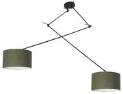 Okos lógólámpa fekete, 35 cm-es zöld árnyékolóval, 2 db Wifi A60 izzóval - Blitz