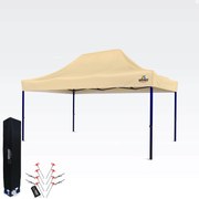 Kiállítási sátor 3x4,5m (45mm acél) | Gyors összeszerelés, hosszú élettartam - 3 oldalfal nélkül - Bézs