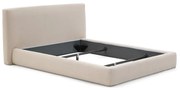 Bézs kárpitozott franciaágy ágyrács nélkül 160x200 cm Blok – Kave Home