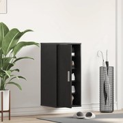 fekete tölgy szerelt fa cipőszekrény 32x35x70 cm