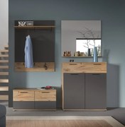 Mason tükrös előszoba szett nox tölgy/bazaltszürke