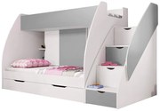 Emeletes ágy 80 cm Mareus (Szürke) (ágyráccsal). Akció -16%. 1014003