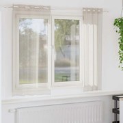 Függönyök függönyökkel 2 pcs Homokszín 140x175cm Poliészter
