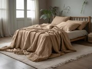 Muszlin ágynemű PURELY világosbarna Ágyneműhuzat mérete: 80 x 80 cm | 155 x 220 cm