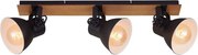 Briloner 2742-035 - Spotlámpa SPOTLIGHT 3xE27/40W/230V fekete/barna