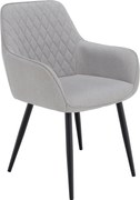Design fotel, világosszürke/fekete, OSKOR