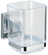 WENKO 22680100 - VACUUM-LOC QUADRO ED pohár 7,5 x 10 cm, ezüst/fényes króm/átlátszó
