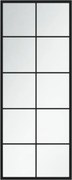 vidaXL fekete fém fali tükör 100 x 40 cm