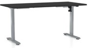 Állítható magasságú asztal OfficeTech A, 160 x 80 cm, szürke alap, fekete