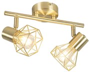 Art Deco spotlámpa sárgaréz, dönthető és forgatható, 2-lámpás - Mosh