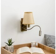 Brilagi - LED Fali lámpa NUBILA 1xE27/25W/230V+LED/3W réz/világosbarna